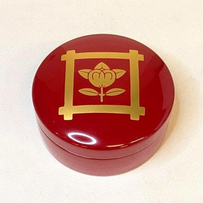 【月末セール・新品】 切立香合　井桁に橘　内金　木製　朱塗り　2.8寸　日蓮宗 切立香合 井桁に橘 内金 木製 朱塗り 2.8寸 日蓮宗